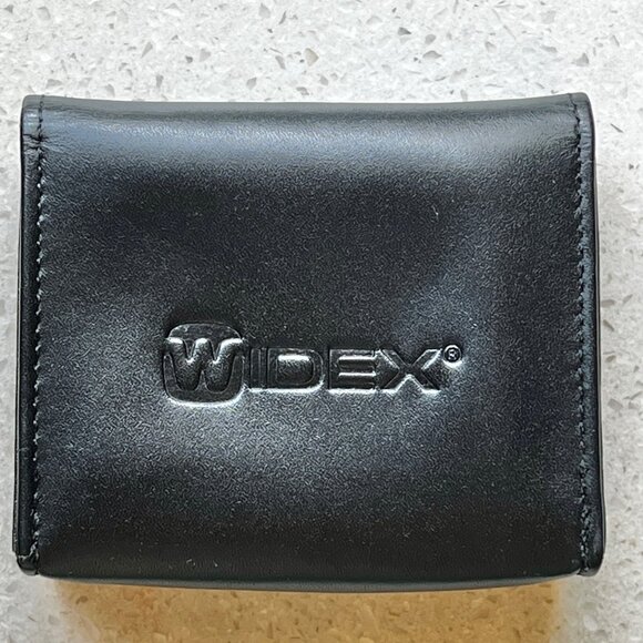 Widex Black Leather Zippered Case Organizer Multiple Compartments & Snap Closure - Picture 7 of 10